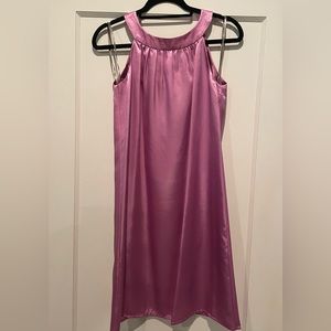 Lavender Satin mini dress by Taylor